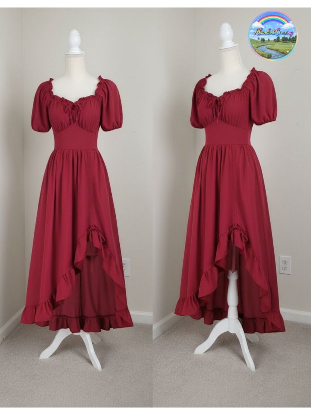 Renaissance Corset Dress High Low Victorian Medieval Costume